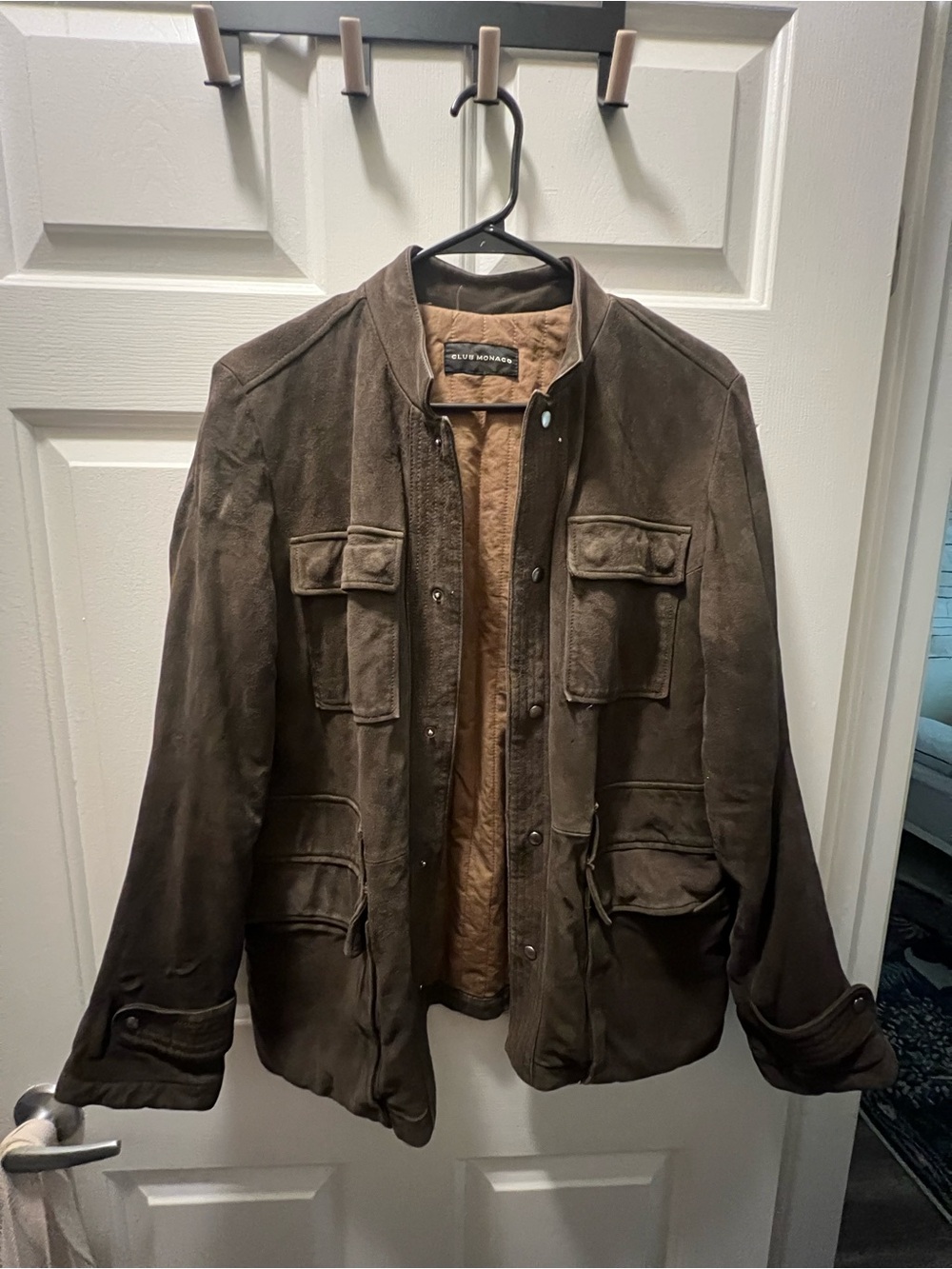 Club Monaco Brown Suede Field Jacket